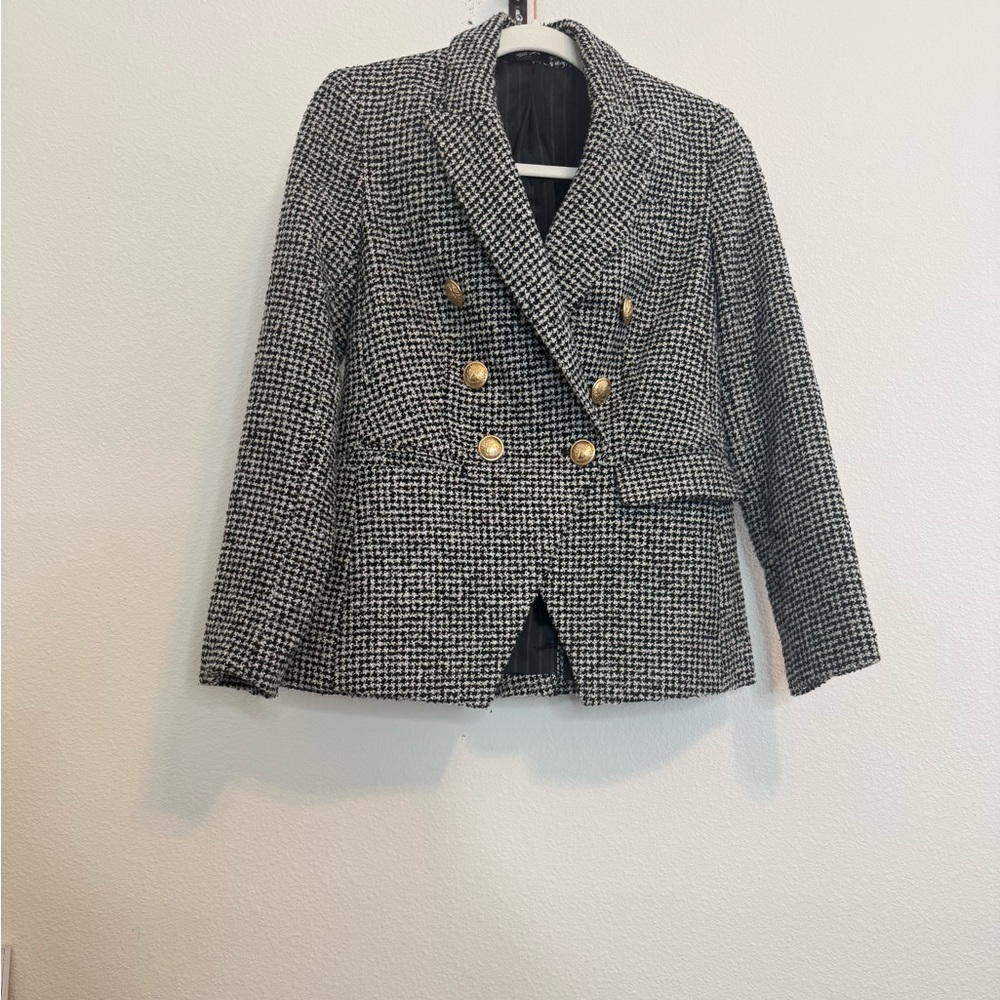 Express Houndstooth Novelty Button Double Breaste… - image 4